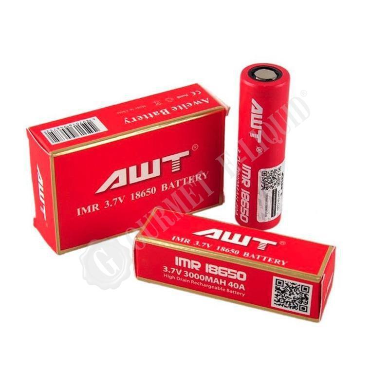 AWT IMR 18650 3000mAH 40A High Drain Battery  Gourmet E-Liquid