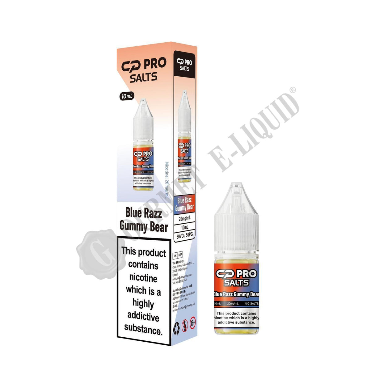 Blue Razz Gummy Bear by CP Pro Nic Salts