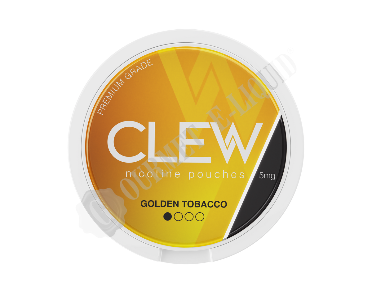 clew tobacco pouches Golden Tobacco CLEW Nicotine Pouches – Gourmet E-Liquid