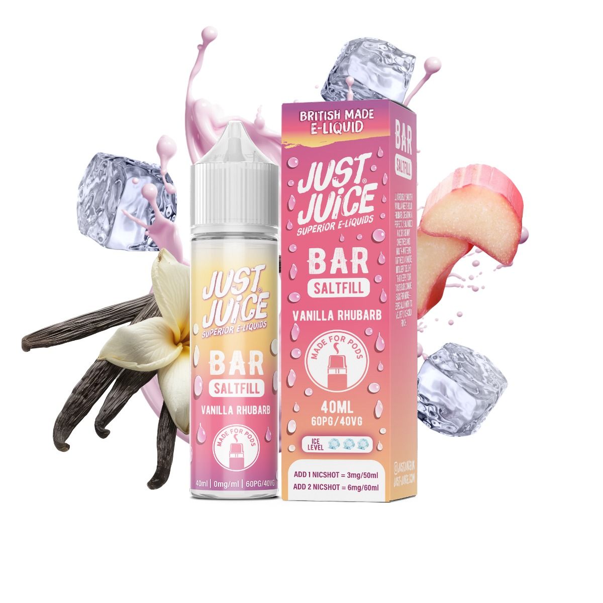 Vanilla Rhubarb by Just Juice Bar Saltfill