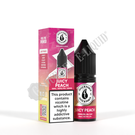Juicy Peach by Juice N Power Nic Salts