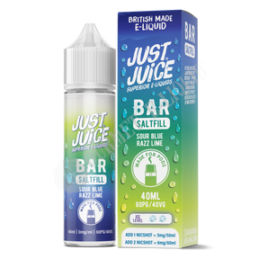 Sour Blue Razz Lime by Just Juice Bar Saltfill