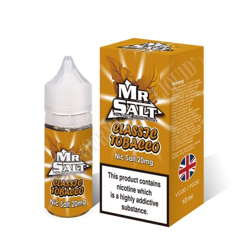 Classic Tobacco by Mr Salt 10ml Nic Salt E-Liquid – Gourmet E-Liquid
